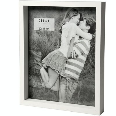 PHOTO HOLDER 20X25CM WOOD/WHITE PAPER TABLETOP AND HANGING _EXT.26.5X21.5X3.2CM-WOOD:DM LL77929
