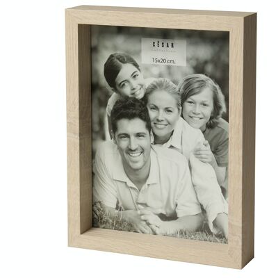 PHOTO HOLDER 15X20CM WOOD PAPER/WHITE SHIPPING.   ABOUT M.AND HANG UP _EXT.16.5X21.5X3.2CM-WOOD:DM LL77931
