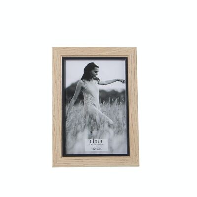 FOTOHALTER AUS HOLZ 10X15CM EXT:13,6X18,6X1,5, DM+PAPIER LL78617