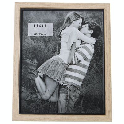 WOODEN PHOTO HOLDER 20X25CM EXT:23.6X28.6X1.5, DM+PAPER LL78619