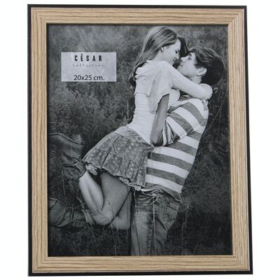 WOODEN PHOTO HOLDER 20X25CM EXT:24X29X1.5CM, DM+PAPER LL78625