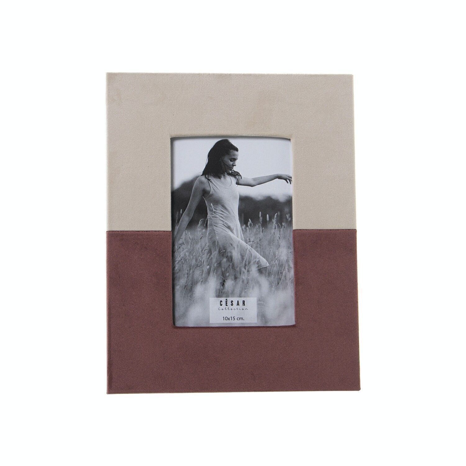 FOTOHALTER AUS HOLZ 10X15CM MIT SAMT 2 FARBEN AUSSEN: 19X24X1,2CM, HOLZ: DM LL78663