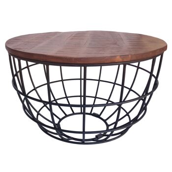 Table d'appoint table basse durable table de salon ronde Lexington ø 55 cm cadre en métal massif 5