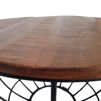 Table d'appoint table basse durable table de salon ronde Lexington ø 55 cm cadre en métal massif 6