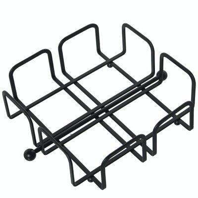 BLACK METAL NAPKIN HOLDER 21X21X7CM LL80012