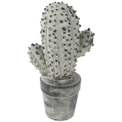 Accesorios para el hogar - Cactus de cerámica gris 29cm