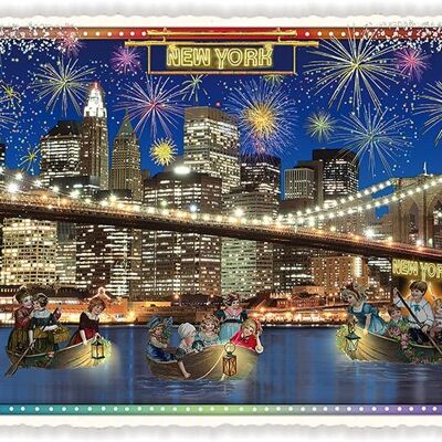 USA Edition - New York, Skyline - Brooklyn Bridge 2 (SKU: PK1008)