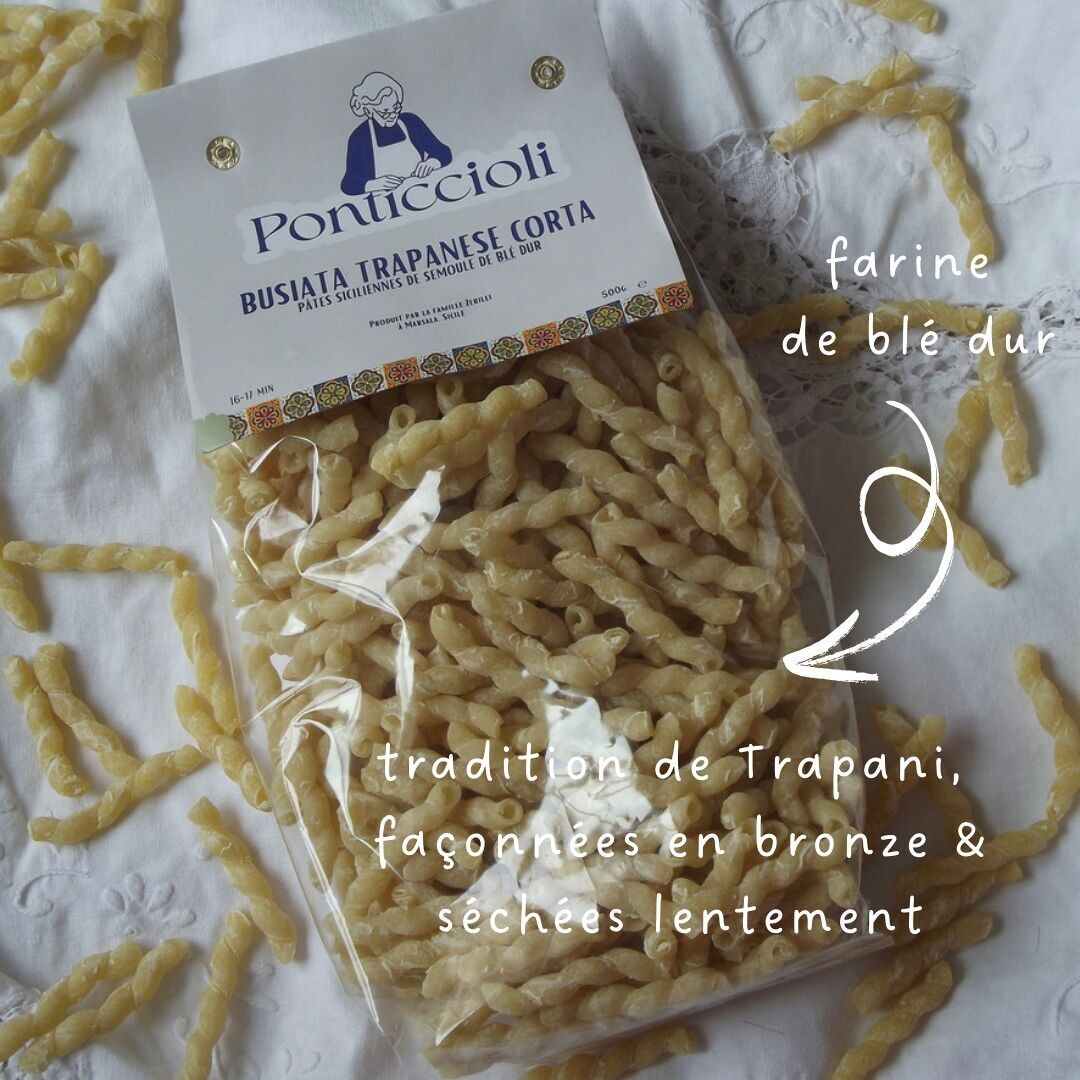 Pâtes sicilienne - BUSIATA TRAPANESE CORTA - Blé ancien - 500g