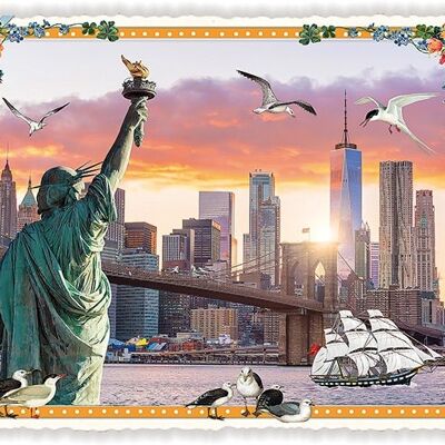 Edición EE. UU. - Nueva York, Skyline - Puente de Brooklyn 1 (SKU: PK1003)