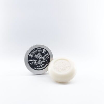 Shaving soap refill with 3 natural active ingredients from organic farming. 100g