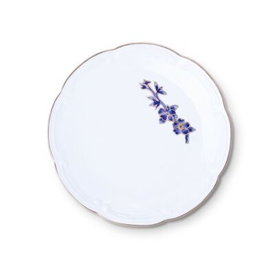 Set of 2 small hand-painted porcelain plates "Birds"