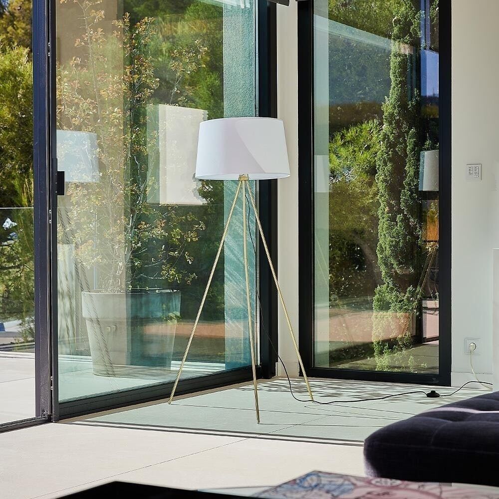 Indoor tripod floor lamp ELLIA GOLD socket E27 H140 cm