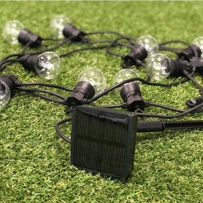 Set of 2 LED solar light garlands PARTY CLEAR SOLAR 5.90m