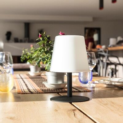 Lampada da tavolo senza fili nera LED STANDY MINI Dark H25cm