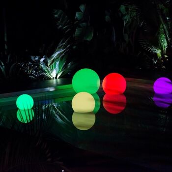 Boule lumineuse sans fil flottante multicolore BOBBY ∅40cm 4