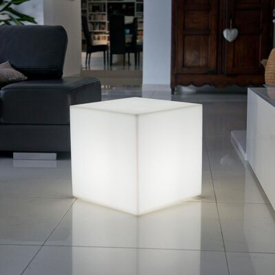 Sgabello cablato LED cubo luminoso CARRY 40cm base E27