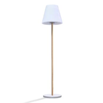 Lampadaire lumineux solaire et rechargeable STANDY WOOD SOLAR H150cm 2