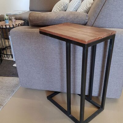 Side table Sofa table Laptop table C-table 40x60x25 cm Liverpool metal frame black or white