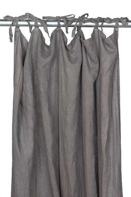 Linen Curtain dark grey 140x260