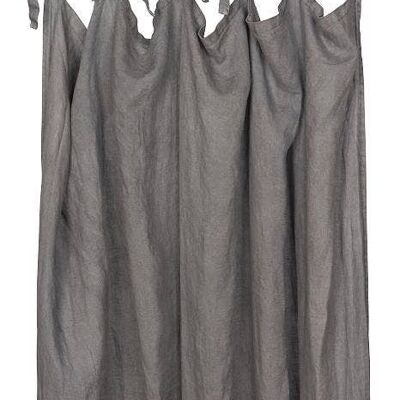 Linen Curtain dark gray 140x260