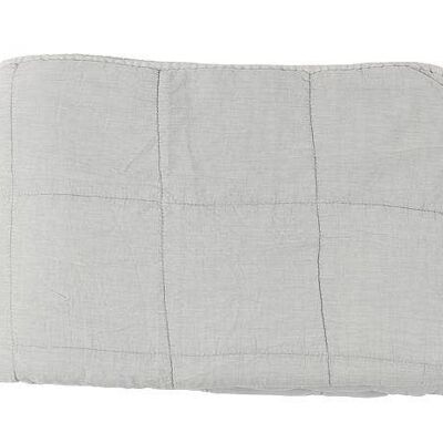 Quilted Cotton Throw Charlotte old blue 170x220