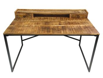 Table d'ordinateur de bureau 120x88x55cm Liverpool structure en métal noir 3