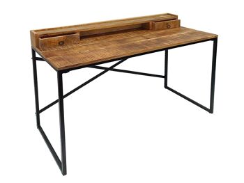 Table d'ordinateur de bureau 120x88x55cm Liverpool structure en métal noir 5