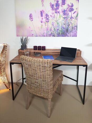 Table d'ordinateur de bureau 120x88x55cm Liverpool structure en métal noir 9