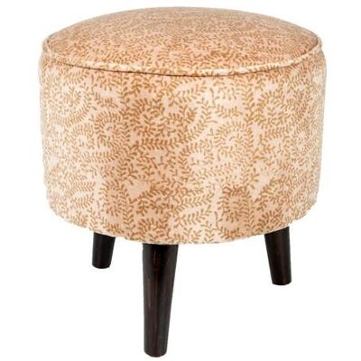 Velours Pouf Marina toboggan vieux rose 40