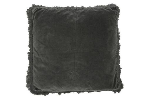 Velvet Cushion Rosie dark grey 45x45