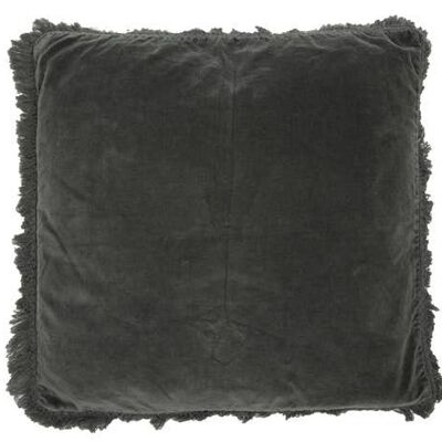 Velvet Cushion Rosie dark grey 45x45