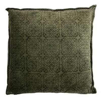 Coussin Velours Violetta forêt sombre