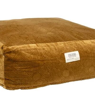 Velvet Floor Cushion Donna mustard 65x65x25