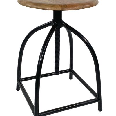 Tabouret pivotant tabouret de bar tabouret chaise pivotante réglable en hauteur cadre en métal durable en bois massif Liverpool