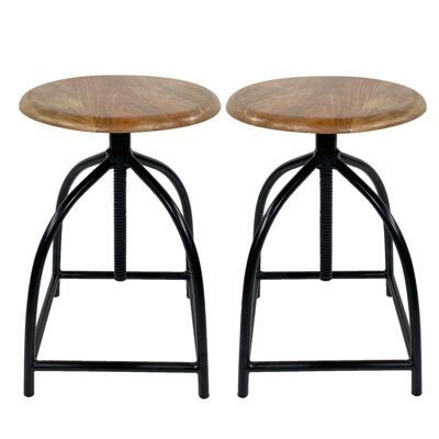 Swivel stool set 2 piece bar stool stool swivel chair height adjustable Liverpool wood metal frame