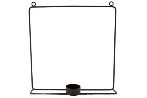 Wall Square Tealight Holder black M