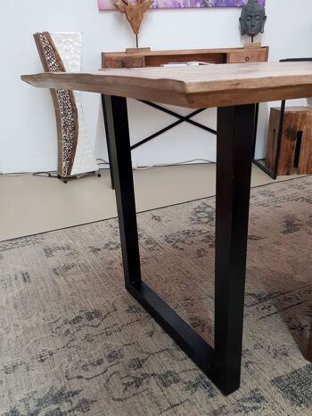 Table à manger table de cuisine table de salle à manger Liverpool 160x90 cm bois de manguier massif 6