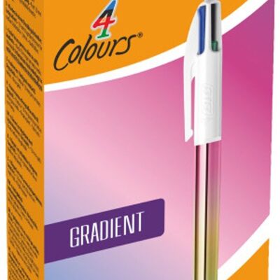 Schachtel mit 12 4-Farben-Kugelschreibern „Gradient“.