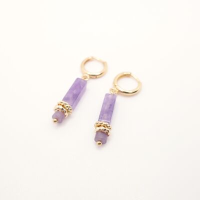 Purple Eden earrings: fine, light and colorful