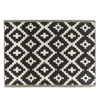 ALFOMBRA PP 90X150 BLANC/NOIR HH284138