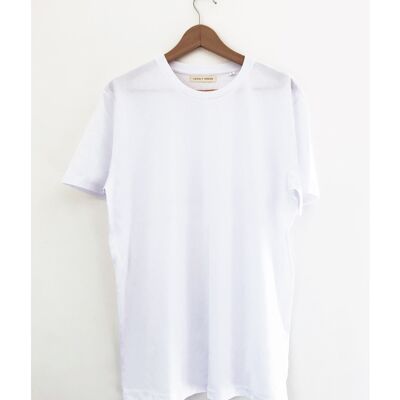 T-SHIRT DA UOMO - VERGINE CON RICAMO - BIANCO