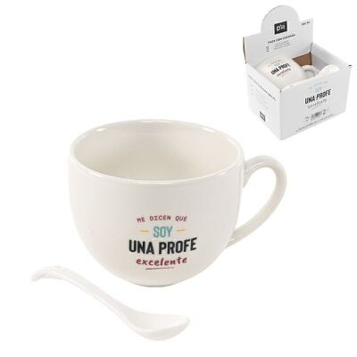 TAZA CON CUCHARA 265ML PROFE HH2776892