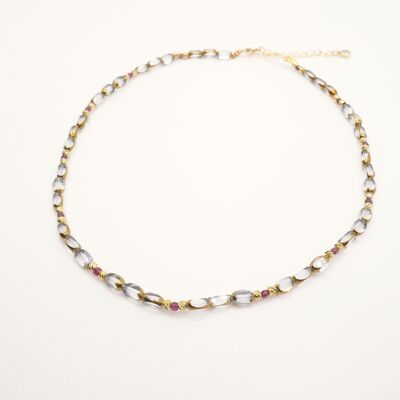 Honey necklace: original and timeless style with its vintage glass beads