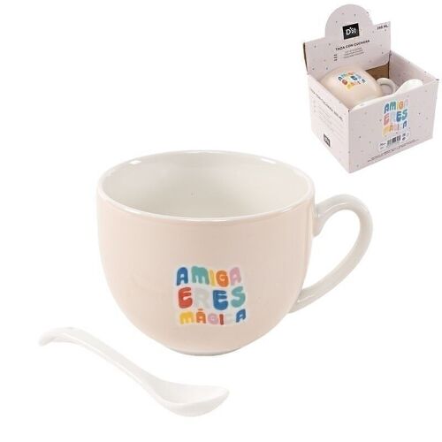 TAZA CON CUCHARA 265ML PROFE HH2776893