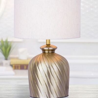 Table lamp bedside lamp ø 30 x H 52 cm table lamp decorative lamp metal base gold silver