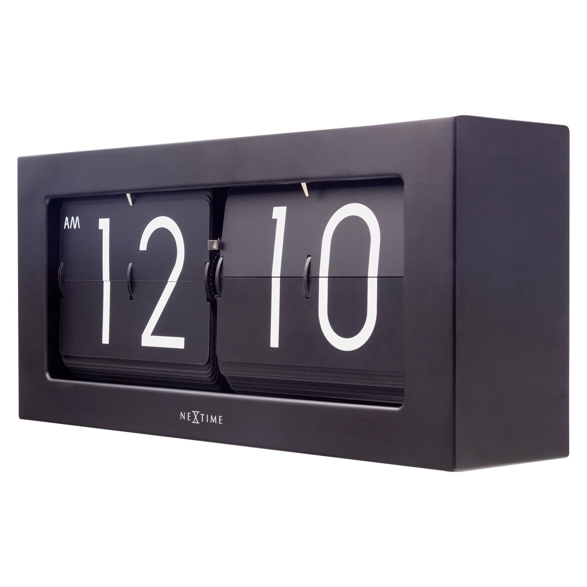 Flip Clock - Orologio da tavolo,- Orologio da parete -Metallo - 36x16x8.5cm -Big Flip