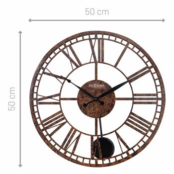 Grande Horloge Murale Pendule - 50cm - Métal - "Londres" 7