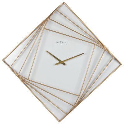 Reloj de Pared Cuadrado Grande - 85x85cm - Metal - Cuadrado Giratorio