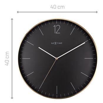 Grande Horloge Murale - - Silencieuse - 40cm - Métal/Verre -Essential XXL 4