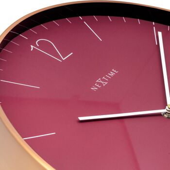 Grande Horloge Murale - Rouge - Silencieuse - 40cm - Métal/Verre -Essential XXL 4